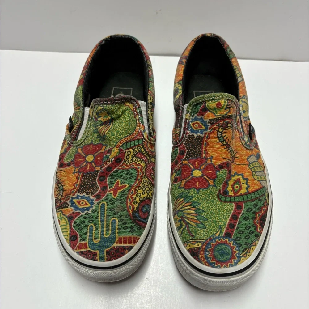 Van Doren Vans Desert Southwest Western Print Slip Ons Men's 7 Women's 8.5